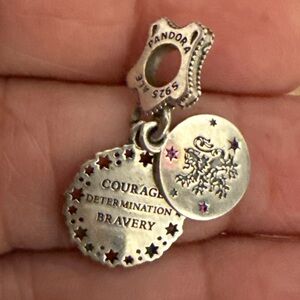 Pandora Silver Charm with Star and Lion Accents